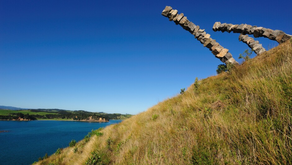 Chris Booth Sculpture on Rotoroa Island