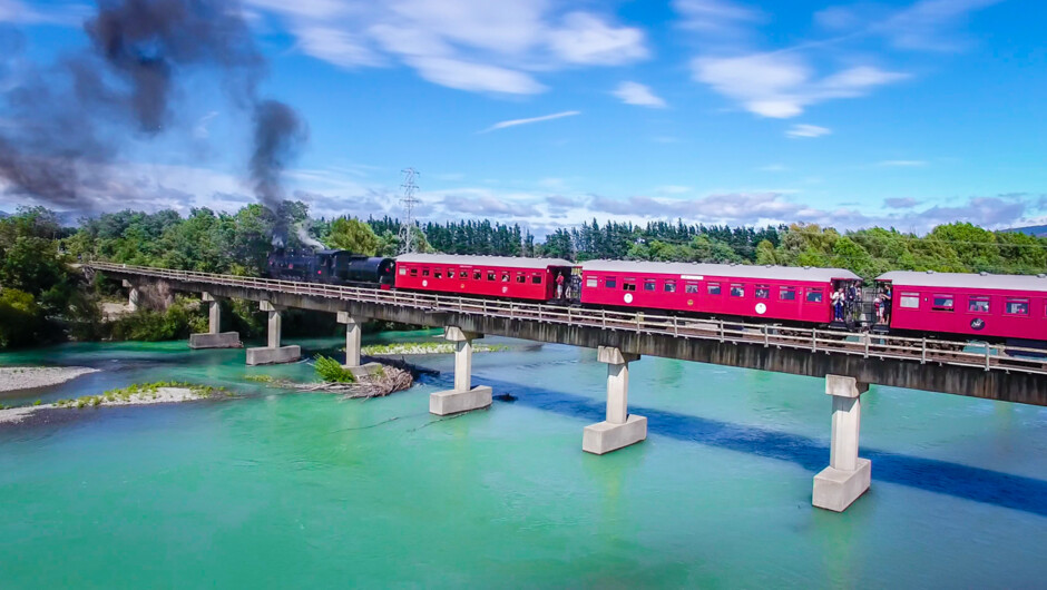 Marlborough Flyer crossing the Wairau River