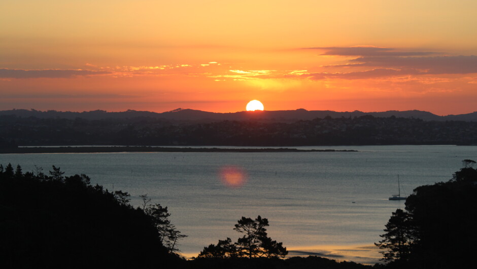 Sunset views from the deck