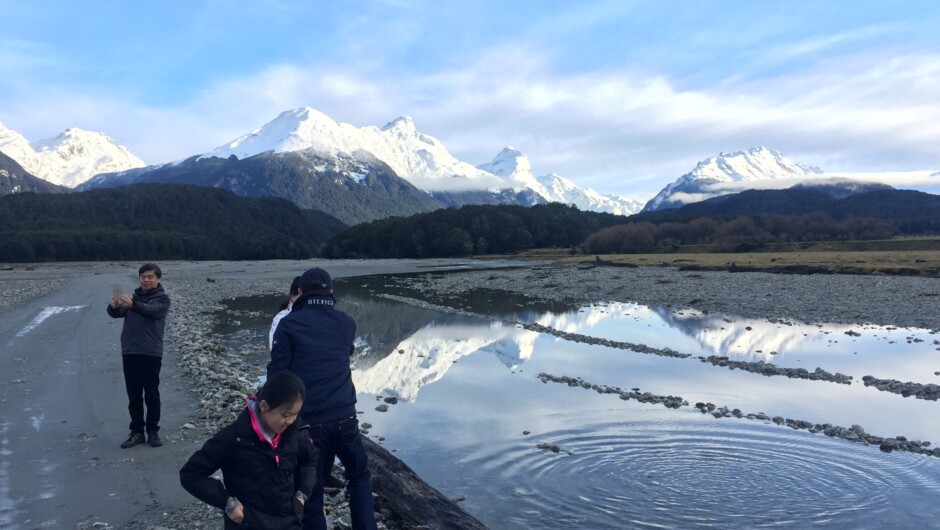 Winter reflections, Dart River