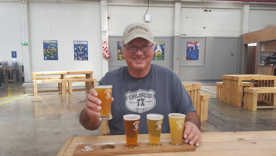 Boneface Brewery tasting paddle