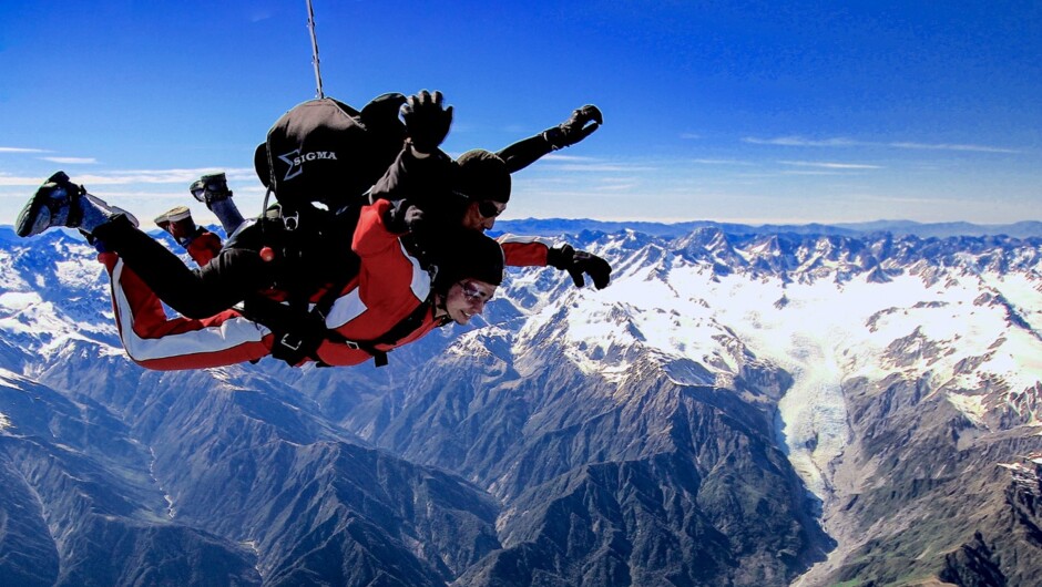 Skydive over Franz Josef Glacier