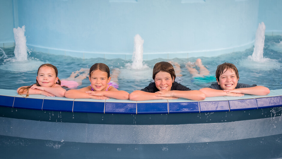 Iconic Kids Pool with  fountains and slide